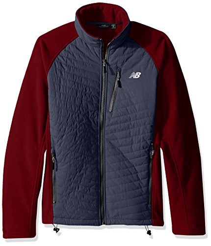 New Balance Men's Fleece Jacket with Quilted Dobby Panels