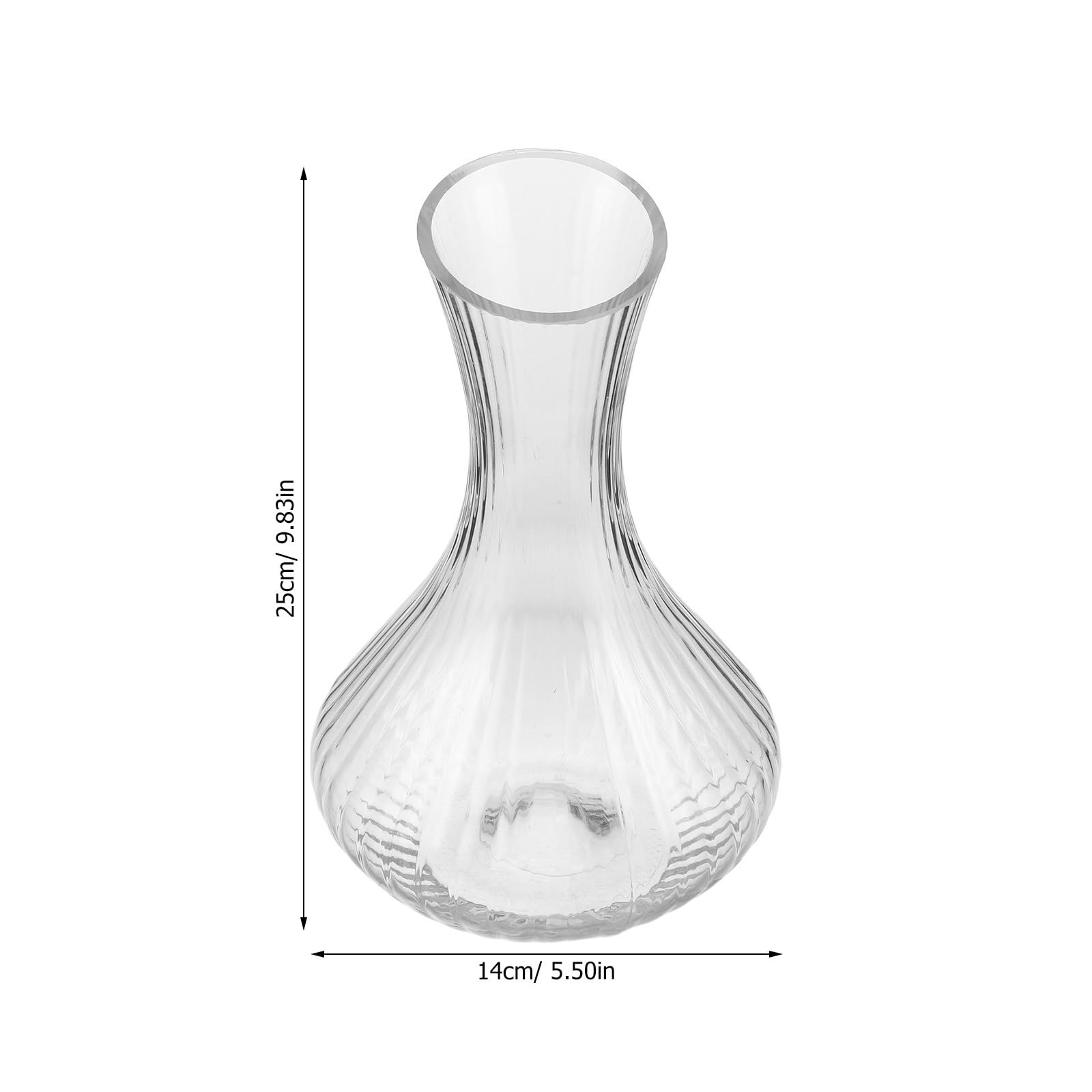 Decantador de Vino y Vidrio Boca Inclinada 1580ml Diseño a Rayas