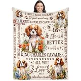 Lussues Nee King Charles Cavalier ブランケット 犬の飼い主用、50 x 60インチ キングチャールズ キャバリアー スローブランケット レディース ガールズ