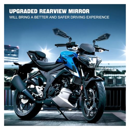 Espejo retrovisor moto transparente con cristal de alta nitidez y rosca 10mm 6