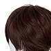 Swiking Mens Short Brown Wigs Women Fluffy Curly Hair Anime Cosplay Party Daily Costume Pixie Women Wig Unisex Full Wig(Brown)