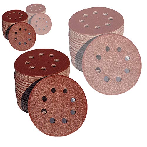 25 x KLETT Schleifscheiben Ø 125mm Körnung (wählbar) P40 - P240 mit 8 Loch Schleifpapier Schleifblätter Trockenbauschleifer Schleifgiraffe Langhalsschleifer Exzenterschleifer BOHRFUX (Körnung P150)