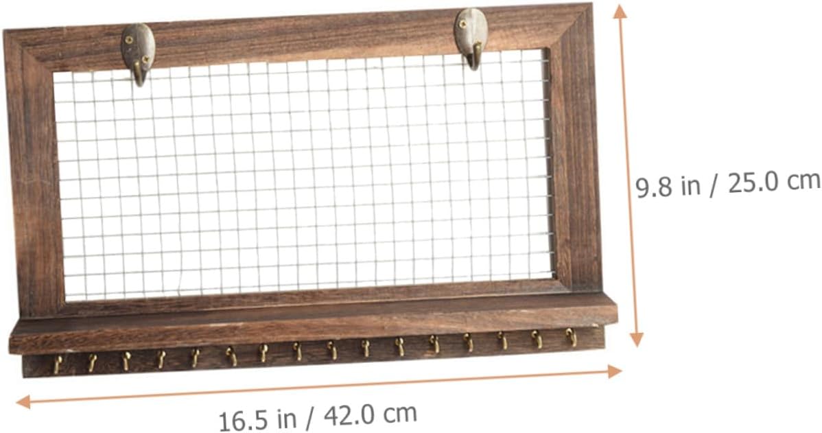 VALICLUD Rustic Wall Key Holder with Mail Organizer and Entryway Shelf Multi-Functional Wall Mounted Rack for Keys Towels and Small Items Compact Farmhouse Decor for Kitchen and Hallway