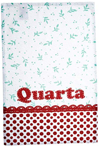 Lepper - Pano de Copa Semaninha Clássico Estampado, 41cm x 64 cm, Algodão Tradicional, Pacote de 7 p