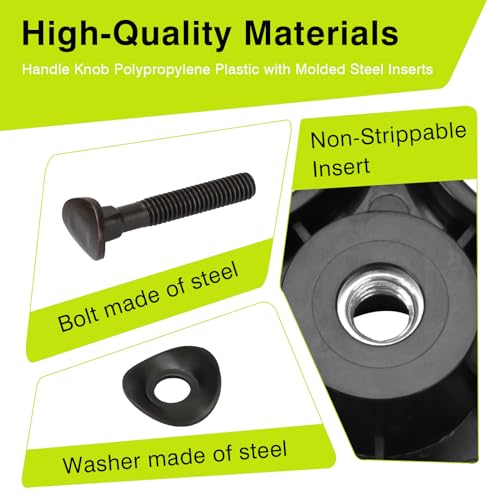 Handle Knob and Screw Bolt/Washer Kit, Compatible with Toro Lawn Mowers/Snow Blowers, Part # 92-2260 & 106-4161 & 107-3844 for Repair Snowthrowers and Lawnmowers