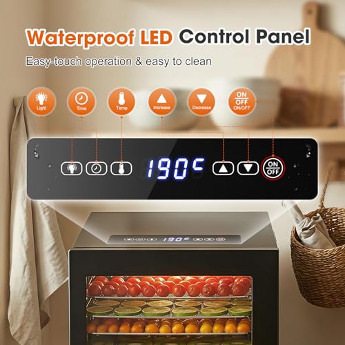 Image of Food-Dehydrator Machine 12 Trays,1000W Meat Dehydrator for Jerky Beef Maker