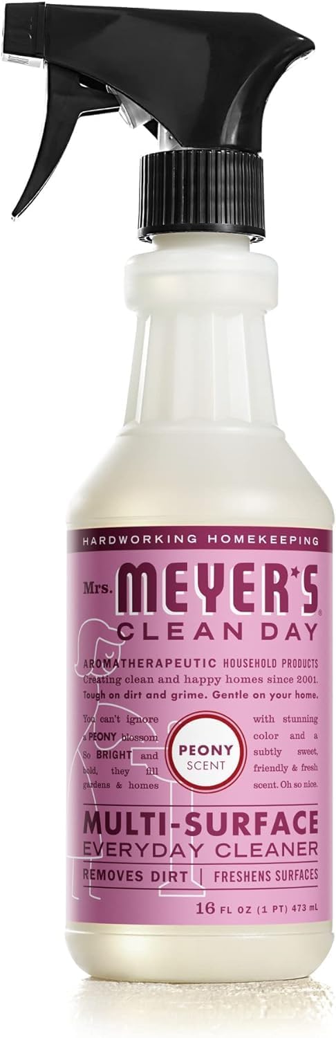 MRS. MEYER'S CLEAN DAY All-Purpose Cleaner Spray, Peony, 16 fl. oz - Pack of 6