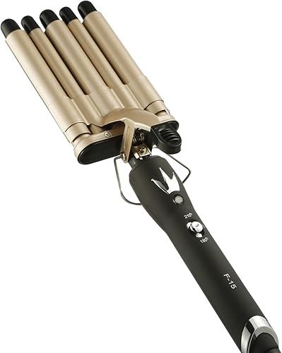 Rizador de pelo de 5 barriles, rizador de pelo ajustable portátil, rizador de pelo es bueno para cabello mediolargo