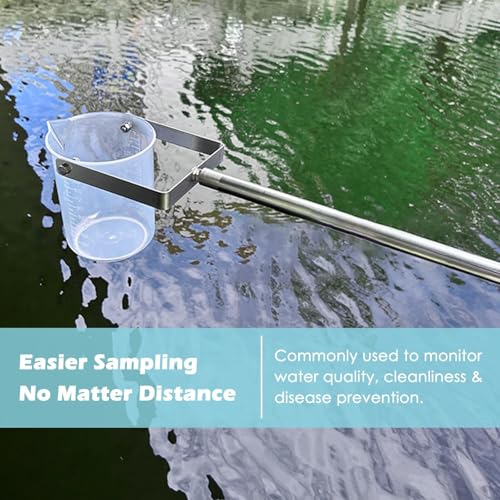 Échantillonneur d'eau télescopique avec bécher pivotant pour analyse de rivière