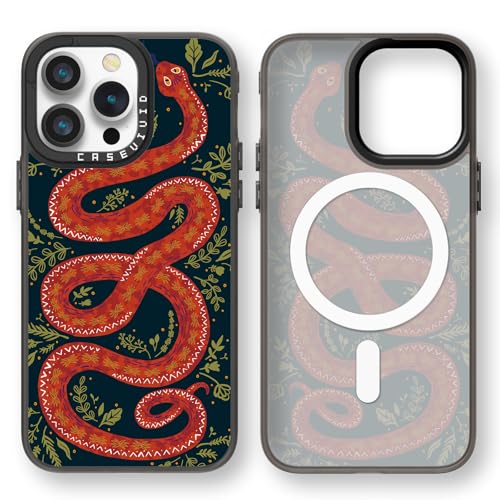 casevivid Magnetic for iPhone 14 Pro Magsafe Case Cute Aesthetic - Durable Fashion Funny Phone Case - Girly Gothic Snake Pattern Print Cover Design for iPhone 14 Pro 6.1" Black by casevivid - Used condition - US$9.20