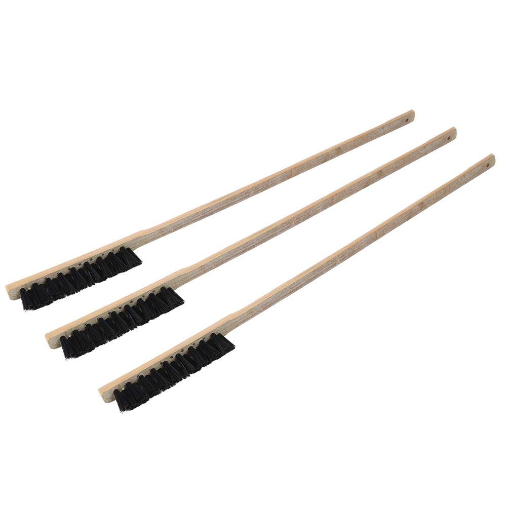 Jadeshay Pet Cleaning Brush,3PCS Bird Cage Cleaning Brush Tool Clean Brush Wooden Durable Long Handle Bird Cage Cleaning Brush for Pet Bird Parrots Small Animal Necessary Supplies