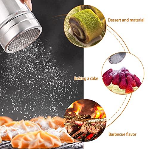 2 Polvere Shakers in Acciaio Inox 16 Stencil caffè...