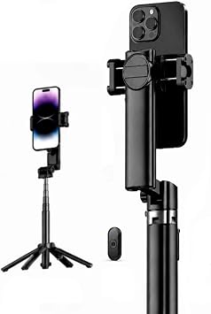 Bluetooth Kumandal  Gimbal Sabitleyici | 102cm Selfie  ubu u ve Tripod | Yatay ve Dikey Eksenli | I k Tak labilir