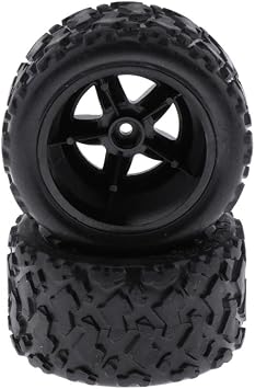 Tsolay 2 Pieces RC Car Racing Car Tires 118 Scale RC Car Replacement Parts Durable Modification Accessories