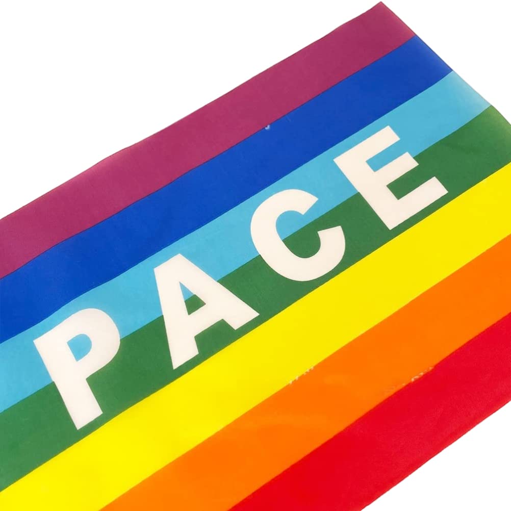 Gonetre 50/100 Pezzi Mini Bandiere di Pace Pacifistica Arcobaleno Pacifista Mantenuta in Poliestere Banner Durevole Decorazione Esterna Esterna Feste di Eventi Sportivi Festival Giardini (100pcs)