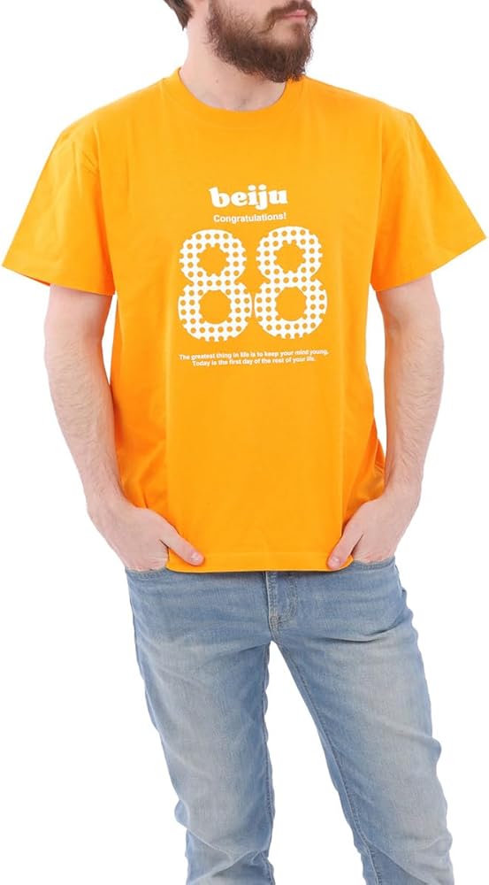 Amazon | [幸服屋さん] beiju-88 祝長寿 米寿のお祝いギフト Tシャツ