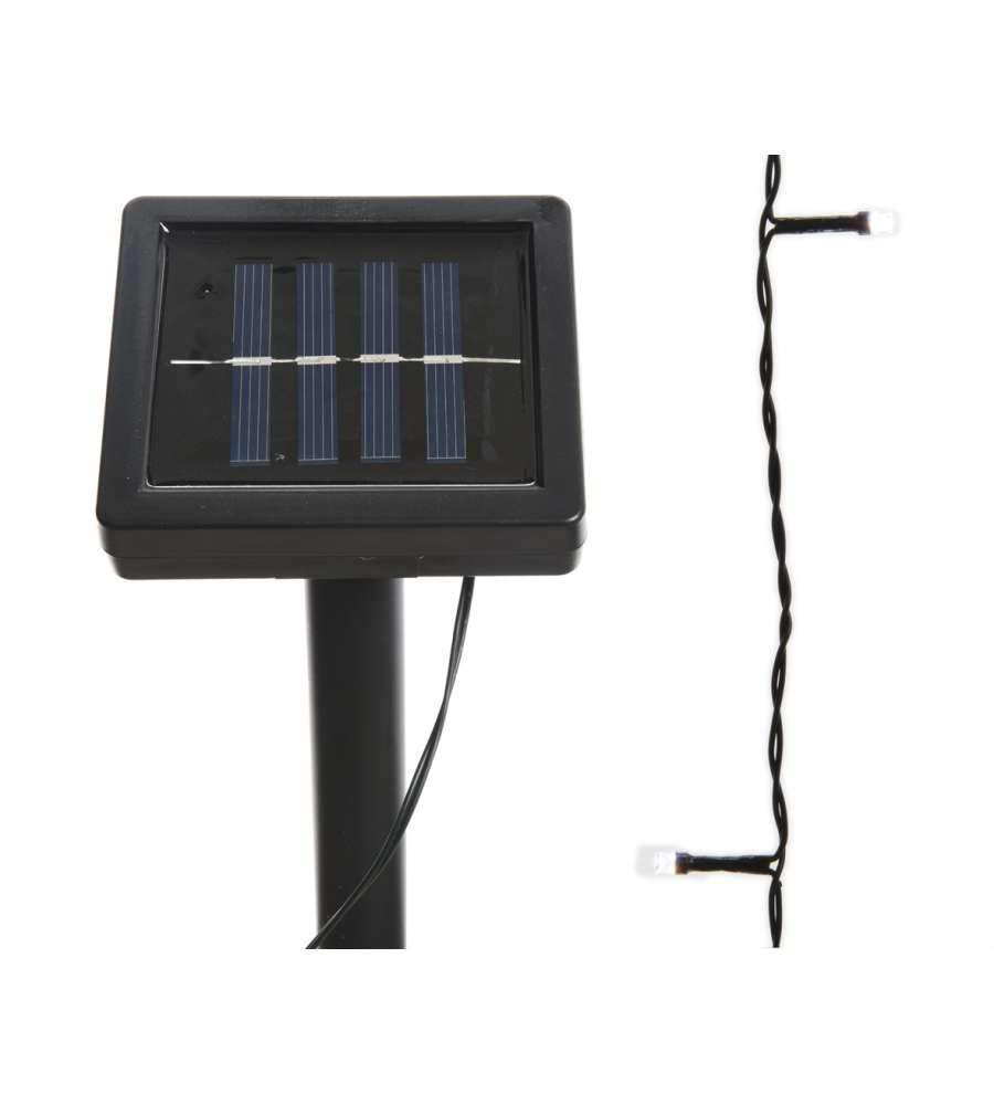 Kaemingk LED Fairy Lights with Solar Panel 100 LEDs White Cold Decorations Tree Decoration