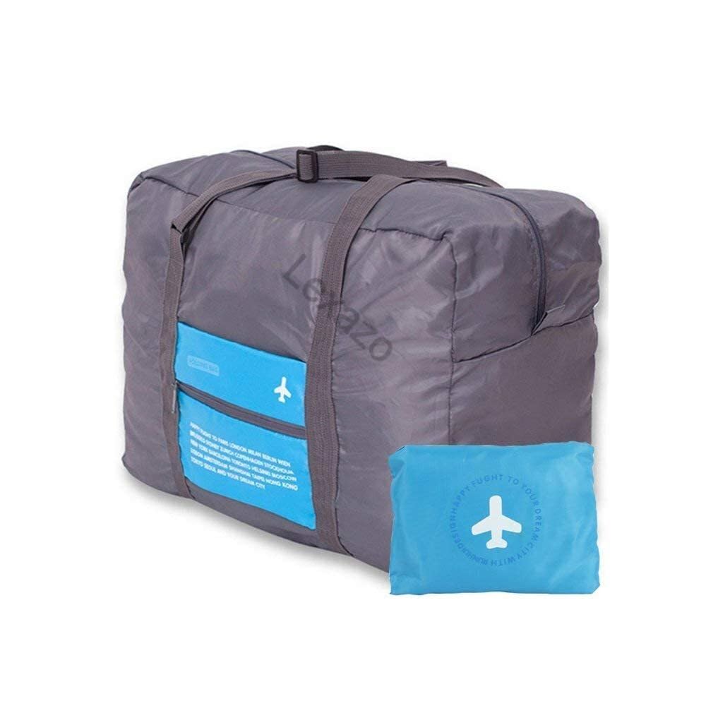 women's & men's water resistant nylon foldable luggage travel duffel bag for sports, gym, vacation - multi color