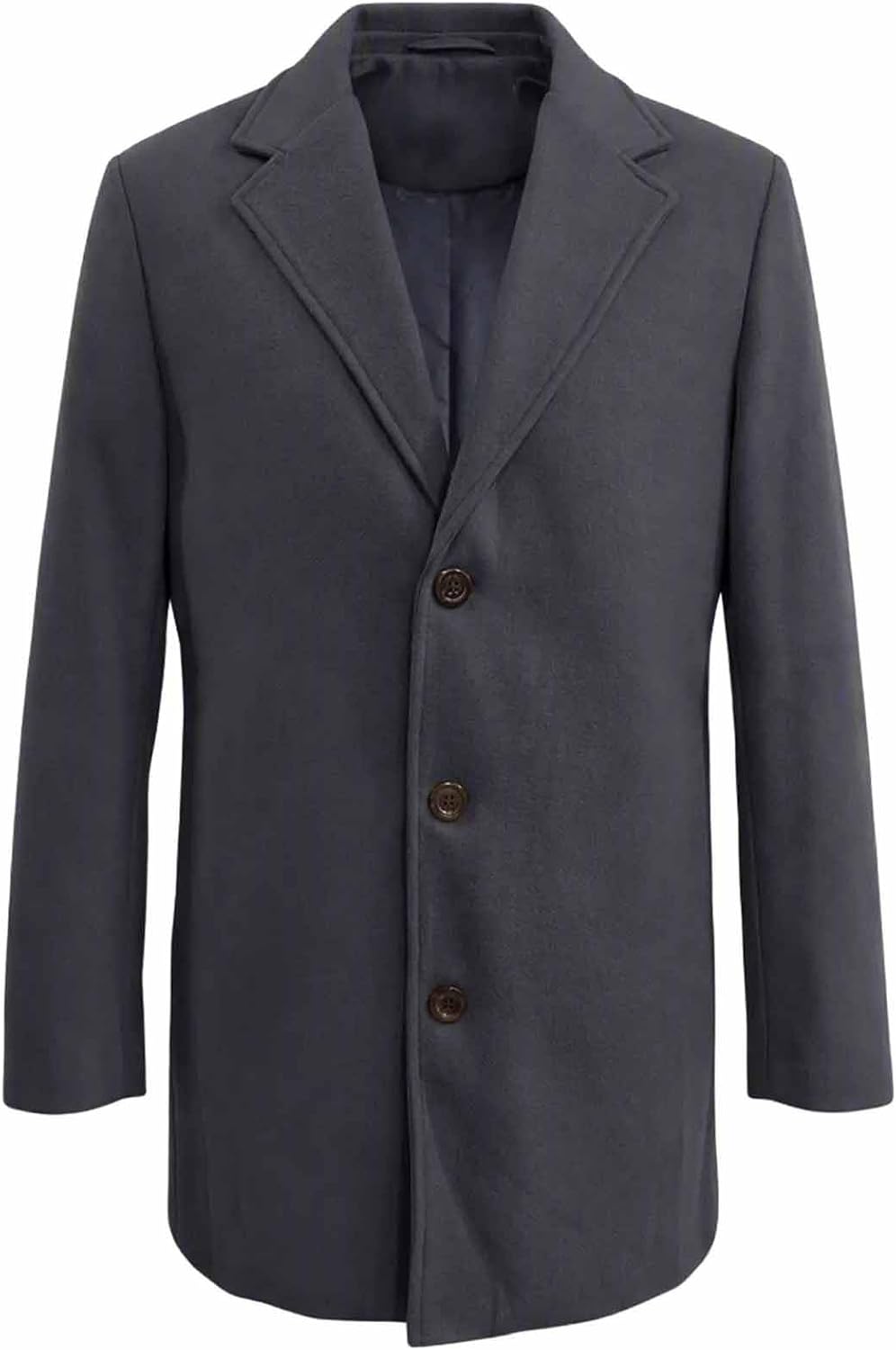 Mens Single Breasted Overcoats Notched Lapel Business Fall Jackets
