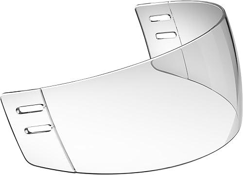 Casco de hockey de corte recto, visera transparente, corte ventilado, anti arañazos, visera de hockey en el interior, antiniebla, casco de hockey