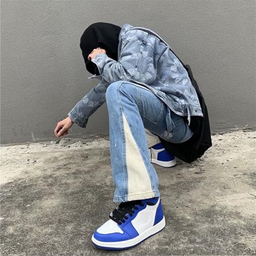 Baggy Jeans Men Washed Distressed Y2k Denim Pants Splatter Paint Graffiti Streetwear for Skater Jeans Flare4