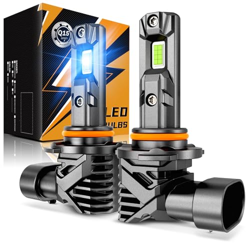 Image of Auxbeam Q15 Series 9005 9145 Fog Lights Blue Offroad Light 18000LM | 500% Brightness, Built in Copper Tube, All in One Metal, Fanless, Quiet, Cordless, Plug and Play, 8000k Ice Blue, Sharp Beam