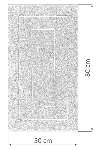 Lashuma Tappetino da doccia morbido in spugna, 50