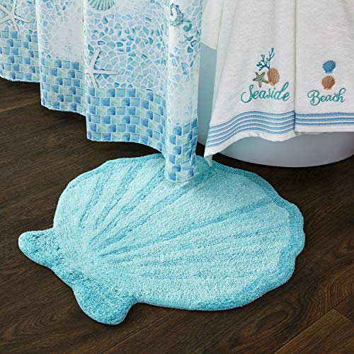 Couverture aqua SKL Accueil Mers du Sud en coton polyester taille unique jeté de canapé
