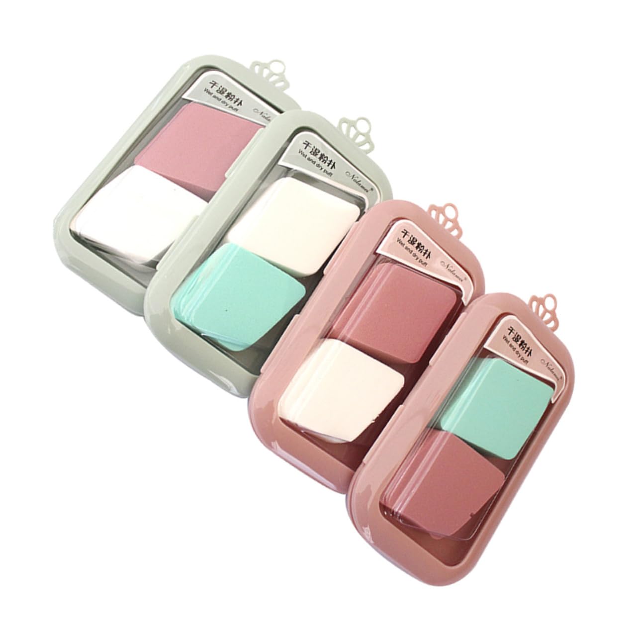 TOVINANNA 8pcs Random Makeup Puff Foundation Puff Powder Sponge Triangle for Dry Wet Use