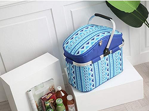 Picnic Baskets Picnic Basket Outdoor Camping Large-Capacity Lunch Bag Portable Food Fresh-Keeping Cooler Box Basket