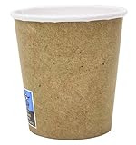 Monouso | 80 Vasos de Cartón 4 Oz/120ml Kraft, Ø6,2cm, Vasos para Café Desechables, Tés, Infusiones, Bebida Caliente y Fría