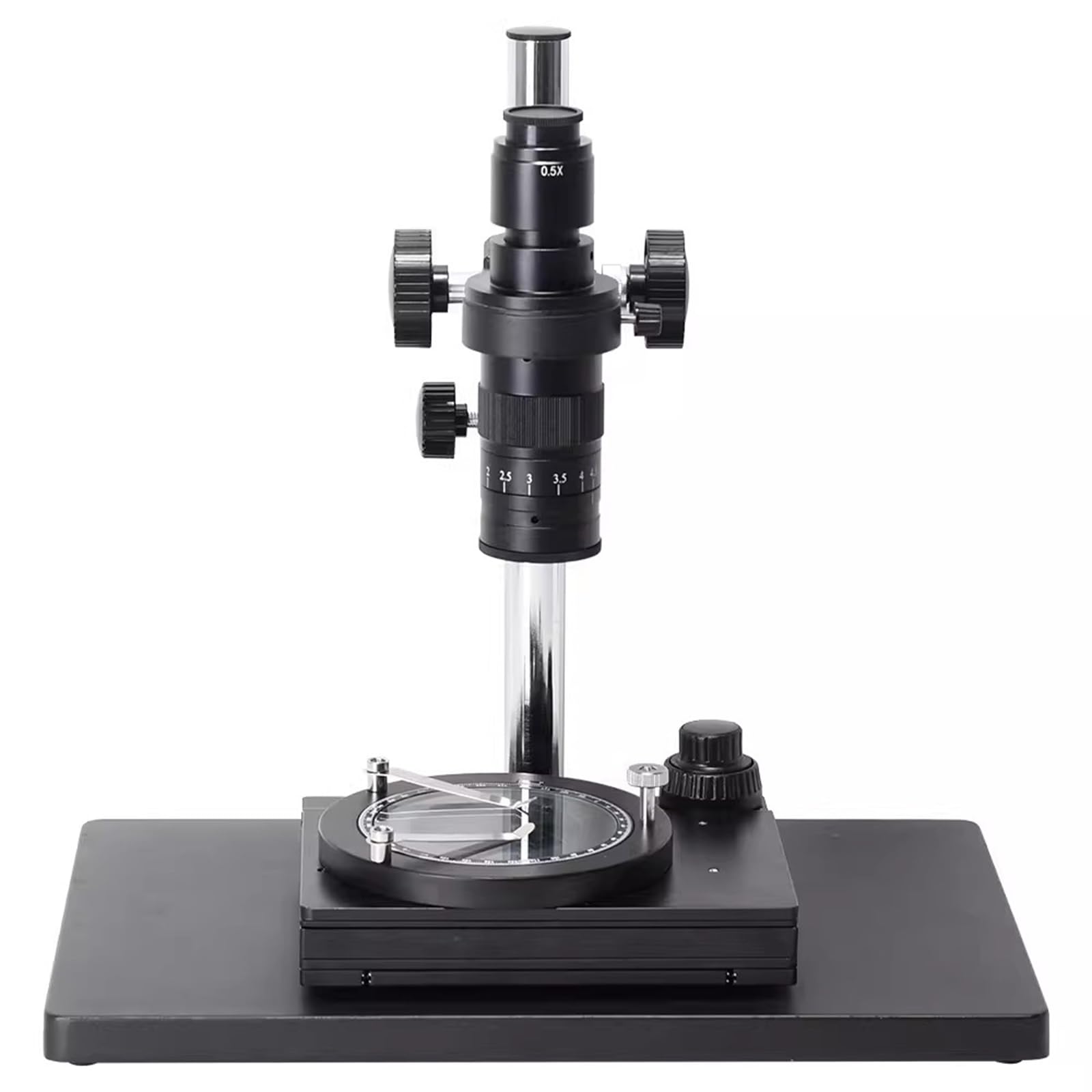 Mesa deslizante de microscopio, plataforma móvil manual de alta precisión, rango de viaje X de 75 mm, rango Y de 65 mm, precisión de lectura de 1 mm para inspección de zoom y microscopios estéreo