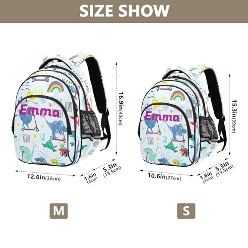 Mochila escolar de dinosaurios personalizada para niños de primaria 4