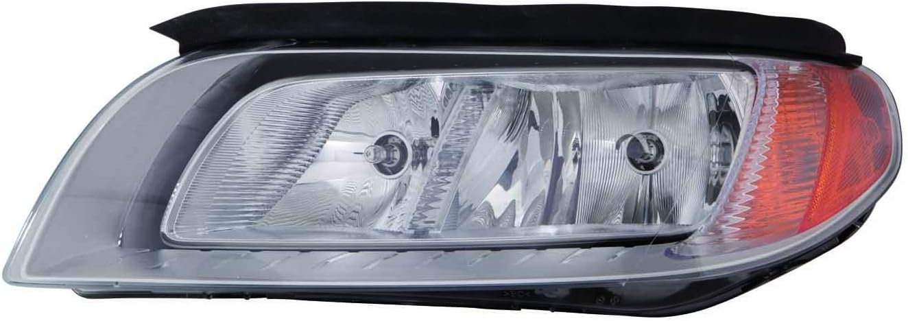 DEPO 373-1116L-AS1 Headlight Assembly (VOLVO S80/XC70 08-11/V70 08-10 ASSEMBLY HALOGEN TYPE CHROME BEZEL DRIVER SIDE)