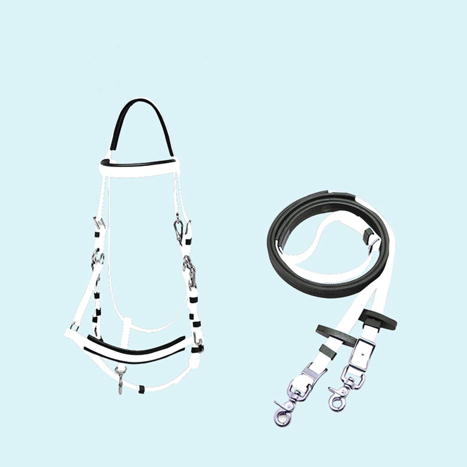 Cavezza Cavallo,Briglia Cavallo,Cavezza Regolabile,Adjustable Chin & Throat Snap Halters for Horses,Attrezzatura equestre,per ippodromi di Gare di Pratica su prateria
