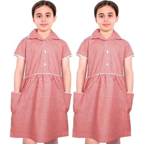 Vestidos escolares suaves de alta calidad a cuadros finos para niñas marca A2Z