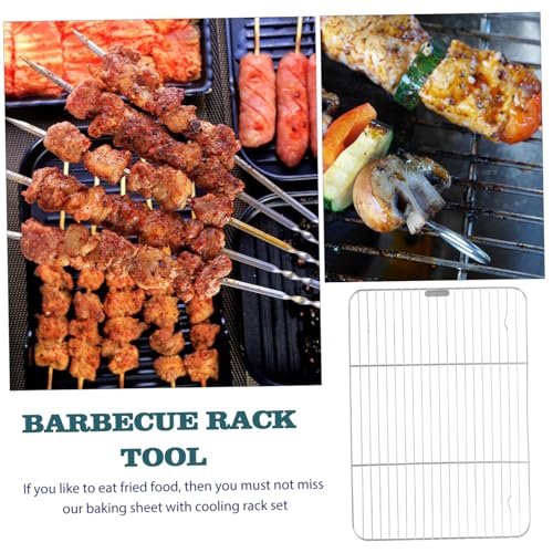 CLISPEED Stainless Steel Cooling Rack Versatile Baking and Grilling Rack for Meat Cake and Food Storage for Efficient Heat Dissipation and Filtering - Image 3