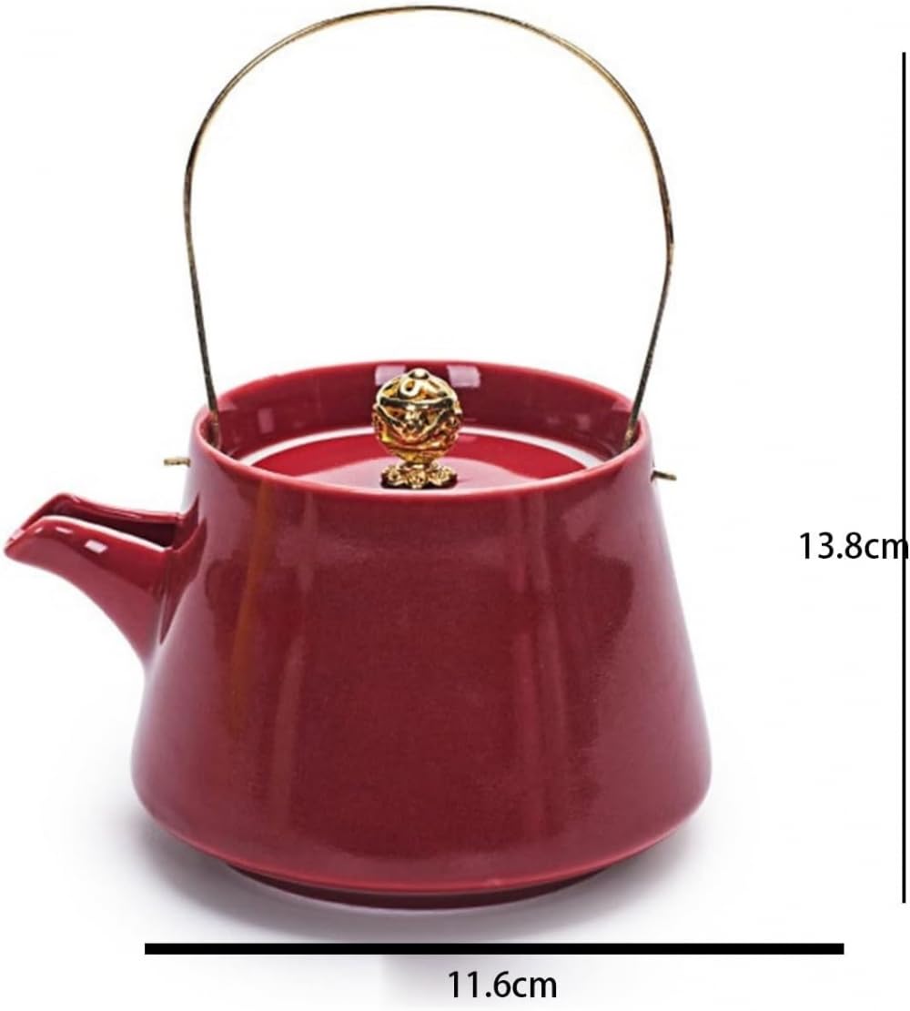 Teiera con infusore Squisita teiera smaltata con cielo stellato, teiera tradizionale con motivo paesaggistico teiera in ceramica con fiore teiera bollitore teiere