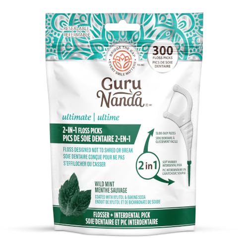 GuruNanda fil dentaire picks 2 en 1 orthodontie 300 pièces