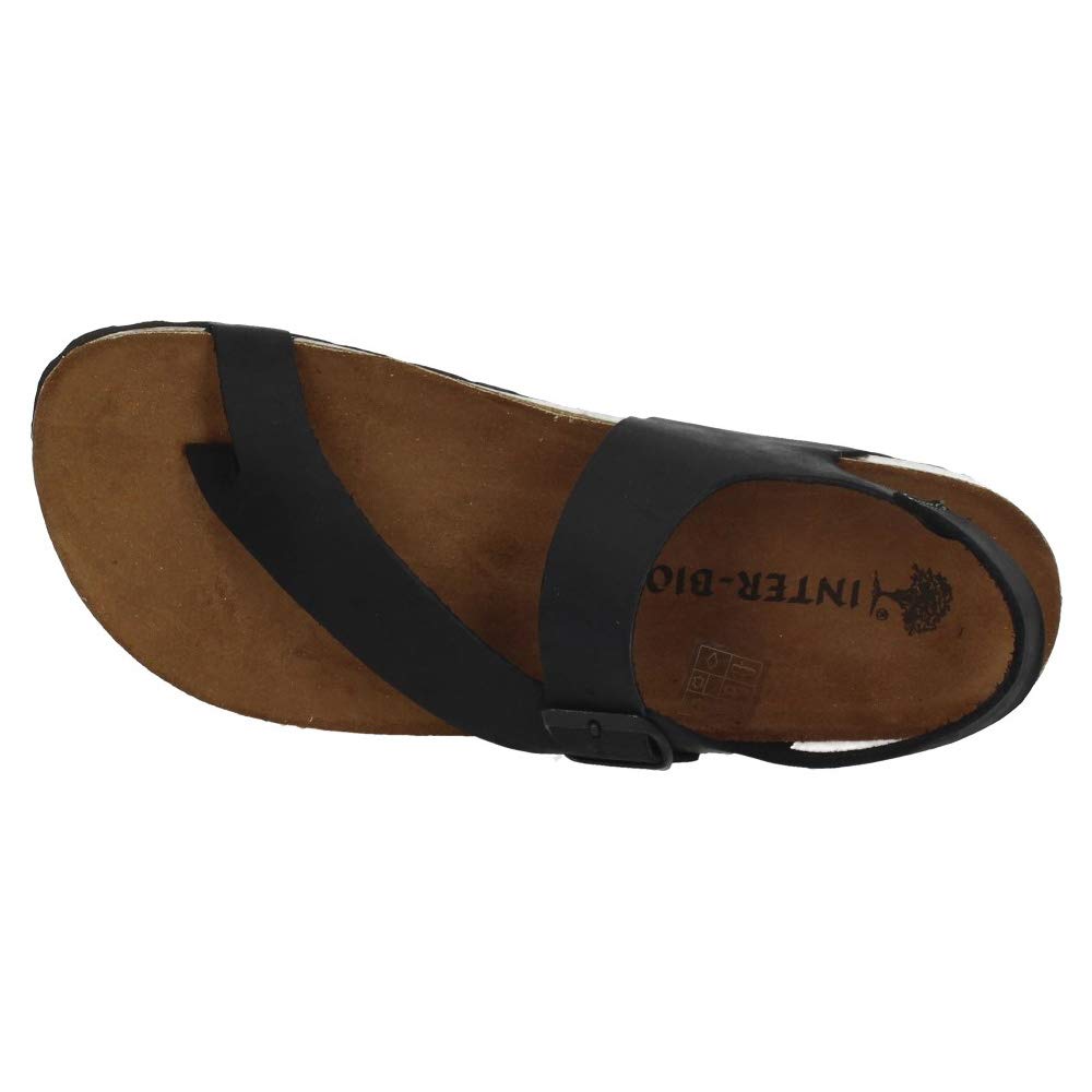 Made IN Spain 9512 CÓMODAS DE INTERBIOS Hombre Sandalias Negro