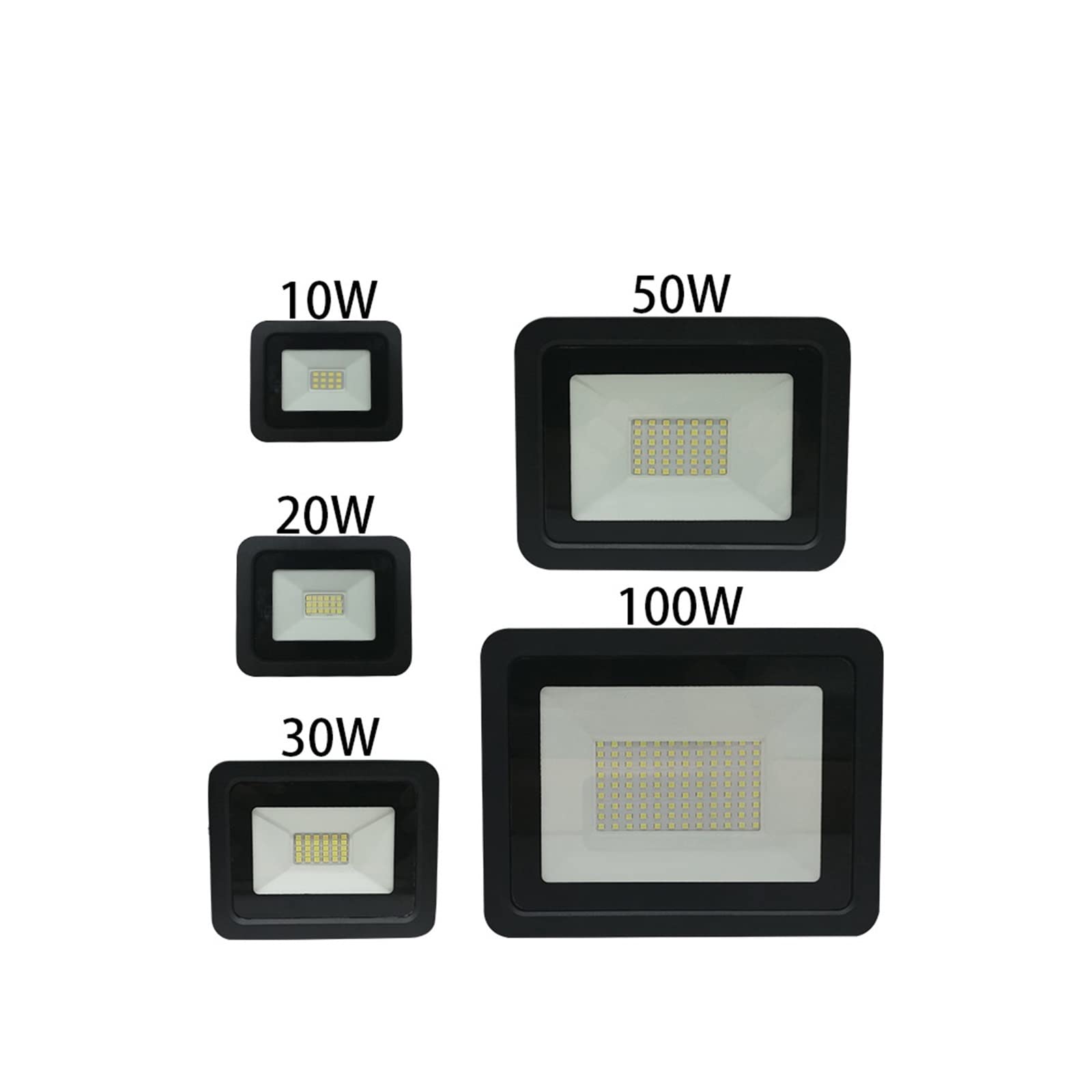 Światło powodziowe LED DOPROWADZIŁO Powódź 1 0W 20W 30W 50W 100W Lampa reflektorów wodoodporna IP68 Whgite reflector LED zewnętrzny światło zewnętrznych Na zewnątrz wodoodporny(Cold white,100W)