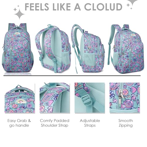 Image of BEAUTY GIRLS BY HOTSHOT |SCHOOL BAG|TUTION BAG|COLLEGE BACKPACK|FOR GIRLS & WOMEN|18 INCH|32 L WATER RESISTANT |SCHOOL BAG FOR GIRLS