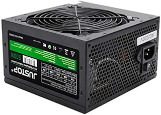 JUSTOP 500W ATX PC Power Supply PSU 120mm Quiet Cooling Fan, 3x SATA / 24 PIN / 8 PIN 12V / 2x MOLEX