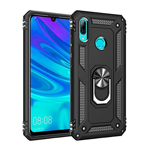 SORAKA Case for Honor 10 Lite with Ring Holder Soft TPU Slim Fit Case Honor 10 Lite Case with Metal Plate for Magnetic Car Phone Holder Black