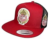 Mexico Club Deportivo Toluca Soccer HAT RED Black MESH 2 Logos