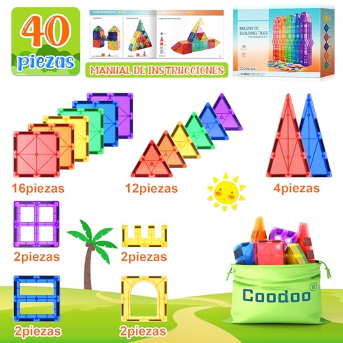 Blocos magnéticos de construção brinquedo educativo Montessori para meninos e meninas de 2 e 3 anos blocos magnéticos para construção infantil brinquedos para crianças 2 anos brinquedos para crianças