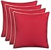 Cuscino decorativo da esterno e da giardino 4 unità con imbottitura resistente alla sporcizia e impermeabile con chiusura lampo dimensioni: 45 x 45 cm rosso