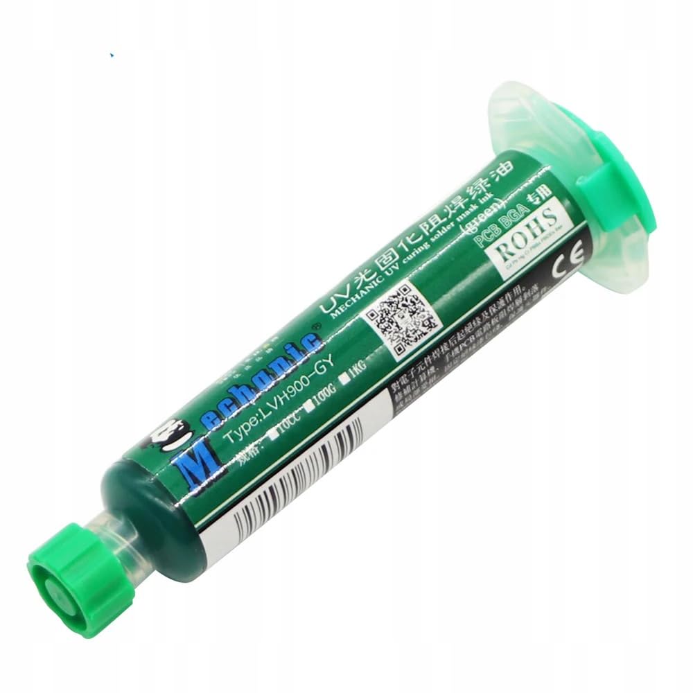 Set - UV-Lampe 6-10W für Soldermaskenhärtung und grüne Soldermaske in Spritze | USB 5V | Elektronikschutz | Belichtungsset
