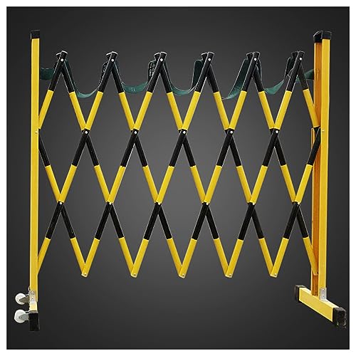Clôture de Circulation Extensible et rétractable sur Roues - Barrière de sécurité Portable pour événements, écoles, Stations-Service et Usage extérieur - Solution polyval