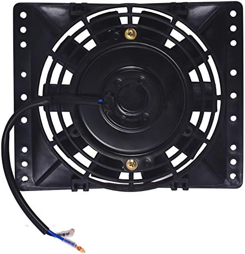 American Volt Upgraded 90 Watt Motor 12 Volt Electric Engine Radiator Cooling Fan High Performance Thermo Trans Oil Cooler Best CFM (6" Inch (w/Shroud), Single Fan)